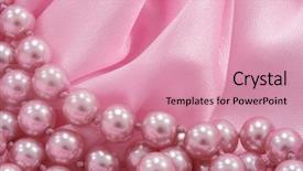  Presentation with pearls - Presentation theme with pink pearls on soft pink background and a coral colored foreground