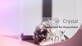  Presentation with pink perfume - Cool new presentation design with pink-peony-flower-perfume-bottle backdrop and a light gray colored foreground