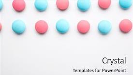  Presentation with pills - Amazing theme having pink pharmacy - colorful pills on white background backdrop and a white colored foreground