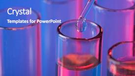  Presentation with pipette - Amazing theme having pink pharmacy - test tubes and pipette backdrop and a cobalt blue colored foreground