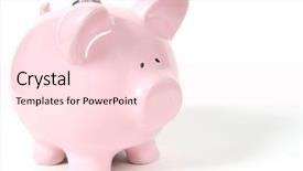  Presentation with wedding ring - PPT theme featuring pink piggy bank and wedding background and a lemonade colored foreground