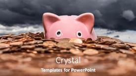  Presentation with drowning - Audience pleasing presentation theme consisting of pink-piggy-bank-drowning backdrop and a red colored foreground