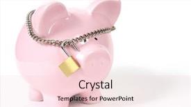  Presentation with pink and white roses - Cool new PPT layouts with pink piggy bank on isolated backdrop and a lemonade colored foreground