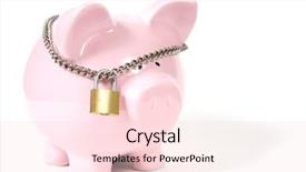  Presentation with pink white - Presentation design having pink piggy bank on isolated background and a lemonade colored foreground