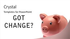  Presentation with piggy bank - Slides with red squirrel perched in a tree eating a walnut background and a mint green colored foreground