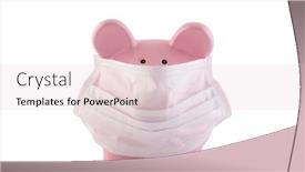  Presentation with banking - Colorful slide set enhanced with pink-piggy-bank-with-protective backdrop and a lemonade colored foreground