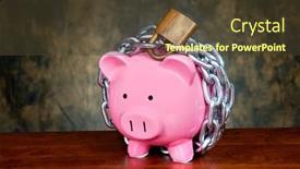  Presentation with pink counseling - Beautiful PPT theme featuring pink-piggybank-chained-up backdrop and a tawny brown colored foreground