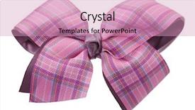  Presentation with pink ribbon - Slide set consisting of pink plaid ribbon bow background and a coral colored foreground