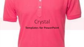  Presentation with pink white - Audience pleasing slide set consisting of pink-plain-shortsleeve-pique-knit backdrop and a coral colored foreground