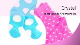  Presentation with monarch butterfly isolated on white - Amazing slides having pink polka dots - socks isolated on white backdrop and a  colored foreground