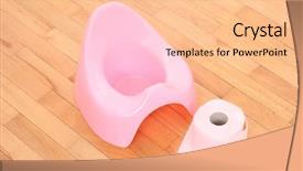  Presentation with toilet - Audience pleasing presentation theme consisting of pink potty and toilet paper backdrop and a  colored foreground