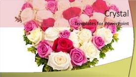  Presentation with heart shape from natural tree - Colorful PPT theme enhanced with pink purple - beautiful ornamental wreath backdrop and a coral colored foreground