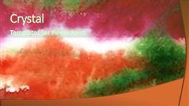  Presentation with watercolor red - Cool new presentation theme with pink red and green watercolor 2 backdrop and a forest green colored foreground