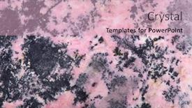  Presentation with mineral - Cool new theme with pink rhodonite mineral texture macro backdrop and a soft green colored foreground