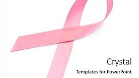  Presentation with pink ribbon - Theme with pink ribbon cancer concept background and a white colored foreground