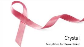  Presentation with pink ribbon - Slide deck consisting of pink ribbon cancer concept background and a white colored foreground