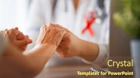  Presentation with breast cancer medical - Theme consisting of pink-ribbon-for-breast-cancer background and a tawny brown colored foreground