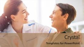  Presentation with breast cancer medical - Beautiful slide deck featuring pink ribbon for breast cancer backdrop and a coral colored foreground