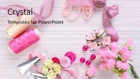  Presentation with scrapbooking - Slides enhanced with terrible pain tired woman leaning on elbows and pressing lips while sitting in semi position background and a light gray colored foreground