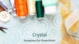  Presentation with scrapbooking - Cool new slides with pink ribbon memory - scrapbooking craft materials on light backdrop and a  colored foreground