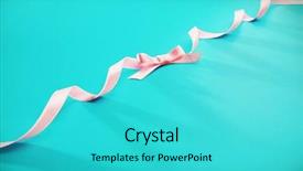  Presentation with galaxy pink and blue - Amazing presentation theme having pink ribbon on blue background backdrop and a cyan colored foreground