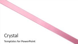  Presentation with pink ribbon - Audience pleasing slide deck consisting of pink ribbon on white background backdrop and a white colored foreground