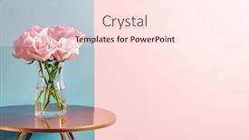  Presentation with pink rose - Slide deck featuring pink-rose-bouquet-in-pot background and a lemonade colored foreground