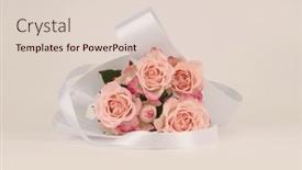  Presentation with pink silk - Presentation theme enhanced with pink-rose-flower-bouquet background and a lemonade colored foreground