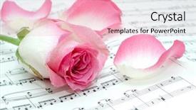  Presentation with sheet music - Slides featuring annual update - stock quotes no background and a sky blue colored foreground.