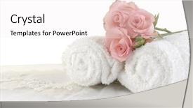  Presentation with pink rose - PPT layouts featuring pastel mother s day bridal - pink rose with roller tower background and a white colored foreground