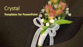  Presentation with pink wedding - Colorful theme enhanced with pink-roses-wedding-boutonniere backdrop and a tawny brown colored foreground