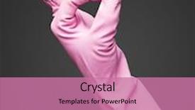  Presentation with rubber gloves - Colorful slide deck enhanced with pink rubber gloves gesturing rabbit against a grey background backdrop and a coral colored foreground