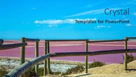  Presentation with water production - Audience pleasing slide set consisting of pink-salt-water-estuary-salt backdrop and a cyan colored foreground