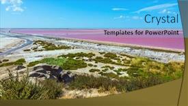  Presentation with sand dunes - Theme with pink-salt-water-estuary background and a cyan colored foreground