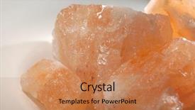  Presentation with mineral - PPT theme consisting of pink salts of hymalayas raw background and a coral colored foreground