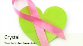  Presentation with pink satin - Beautiful PPT theme featuring pink satin breast cancer awareness backdrop and a blonde colored foreground