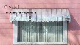  Presentation with house window - Slides enhanced with pink-shingle-asbestos-siding background and a lemonade colored foreground