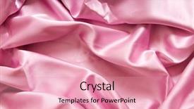  Presentation with free remplates for fabric dyeing - Audience pleasing slides consisting of pink silk - bright satin fabric folded backdrop and a coral colored foreground