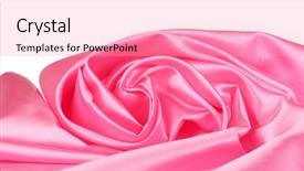 Presentation with pink silk - Beautiful slide set featuring pink silk drape isolated backdrop and a coral colored foreground