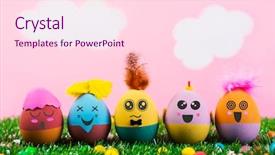  Presentation with cloud gaming - PPT theme consisting of pink sky with white cloud background and a pink colored foreground