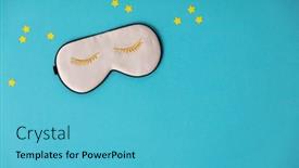  Presentation with space stars - Slide set enhanced with pink-sleeping-mask background and a teal colored foreground