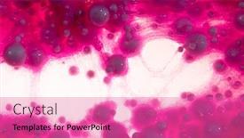  Presentation with foam - PPT theme enhanced with pink-slime-with-foam-balls background and a coral colored foreground