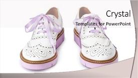  Presentation with sneakers - Beautiful presentation theme featuring pink sneakers isolated on white background backdrop and a white colored foreground