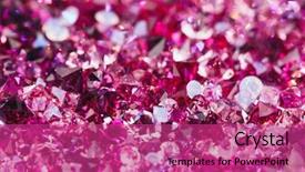  Presentation with luxury diamond - PPT theme with pink sparkle - many small ruby diamond stones background and a coral colored foreground