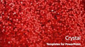  Presentation with red sparkle - PPT theme with pink sparkle - sequins on fabric red beads background and a crimson colored foreground