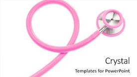  Presentation with pink and white roses country - Slide deck consisting of pink stethoscope isolated on white background and a white colored foreground