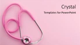  Presentation with pink panther - PPT theme consisting of pink stethoscope on pink background background and a lemonade colored foreground