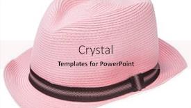  Presentation with pink ribbon - Amazing presentation having pink-summer-panama-hat backdrop and a lemonade colored foreground