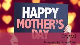  Presentation with mothers - Colorful PPT theme enhanced with pink sunday - happy mothers day card backdrop and a red colored foreground
