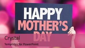  Presentation with mothers - Presentation design featuring pink sunday - happy mothers day card background and a coral colored foreground